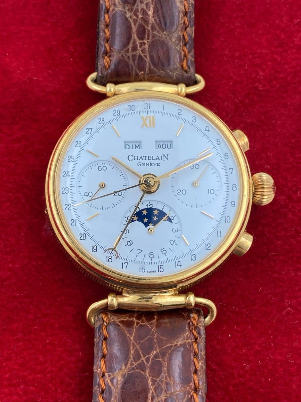 Chatelain Genève Vollkalender-Chronograph mit Mondphase