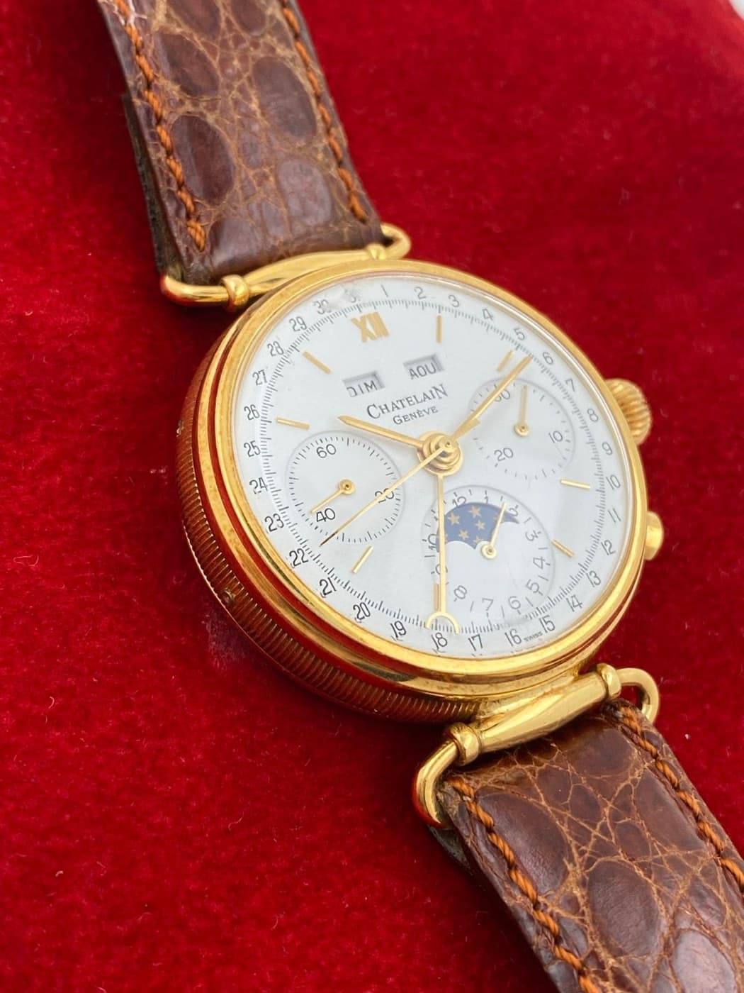 Chatelain Genève Vollkalender-Chronograph mit Mondphase – Ansicht 2