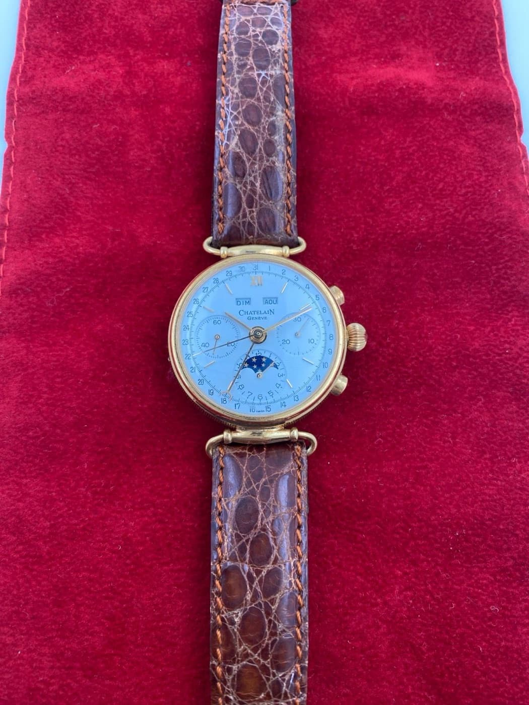 Chatelain Genève Vollkalender-Chronograph mit Mondphase – Ansicht 4