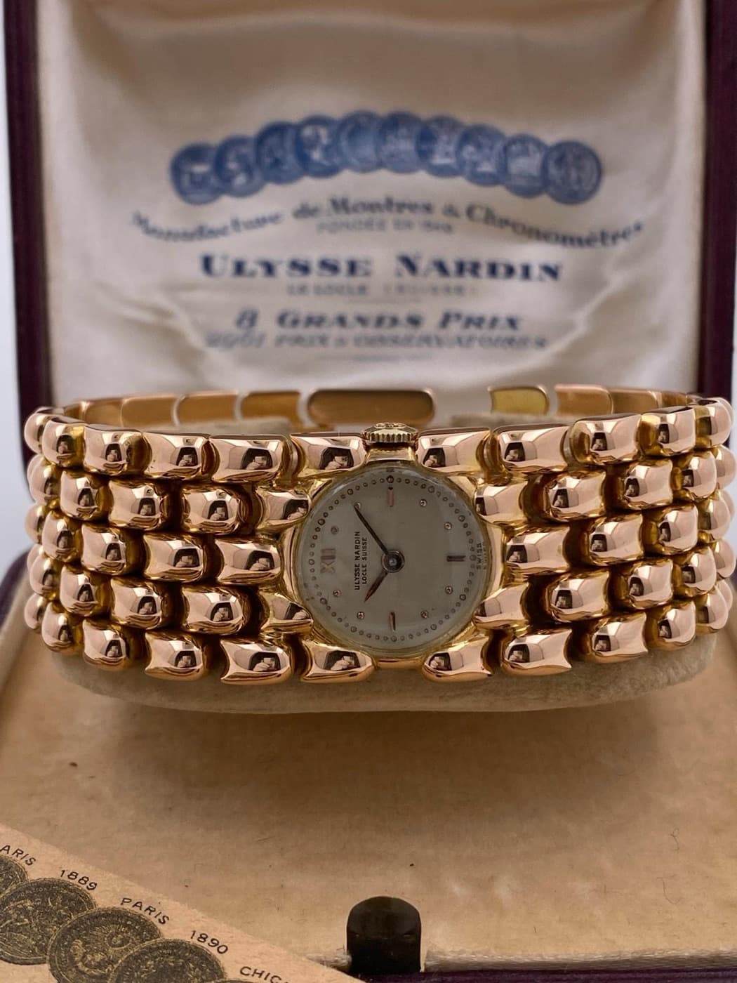 Ulysse Nardin Vintage Damenuhr mit Gliederband – Ansicht 6
